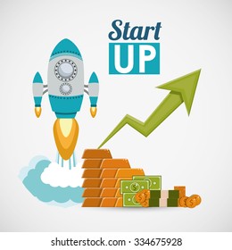 financial start up design, vector illustration eps10 graphic 