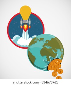 financial start up design, vector illustration eps10 graphic 