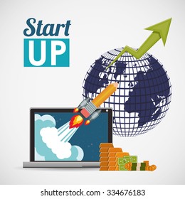 financial start up design, vector illustration eps10 graphic 