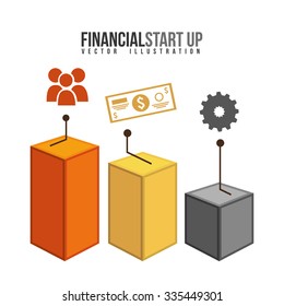 financial start up design, vector illustration eps10 graphic 