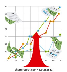 financial startup design, vector illustration eps10 graphic 