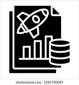 Financial Startup Icon Element For Design