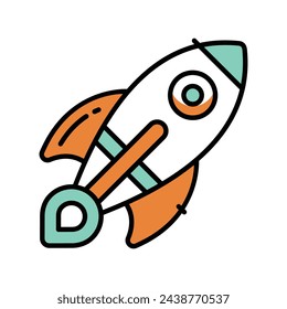 Ilustración de trazo vectorial de icono de inicio financiero