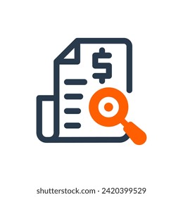 Financial Statement Analysis Vector Icon Illustration