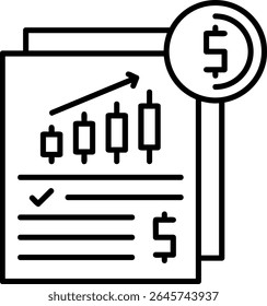 Design de Ícone de Estilo Preenchido do Demonstrativo Financeiro