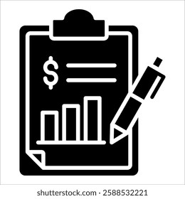 Financial Statement Icon Element For Design