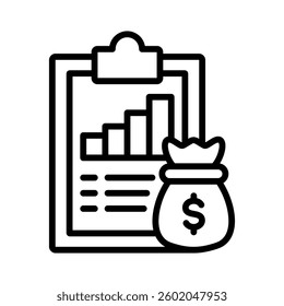 Financial Statement Icon Element for Design
