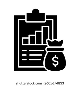 Financial Statement Icon Element for Design