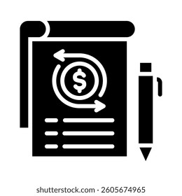 Financial Statement Icon Element for Design