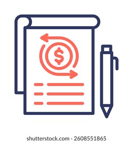 Financial Statement Icon Element for Design