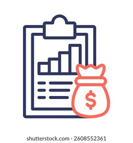 Financial Statement Icon Element for Design