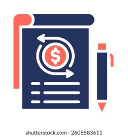 Financial Statement Icon Element for Design