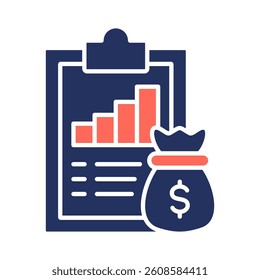 Financial Statement Icon Element for Design