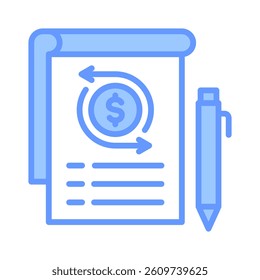 Financial Statement Icon Element for Design