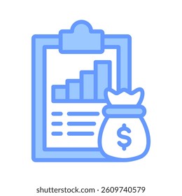 Financial Statement Icon Element for Design