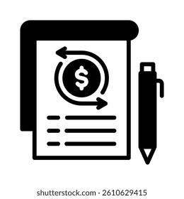 Financial Statement Icon Element for Design
