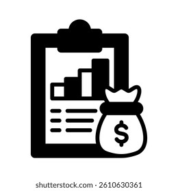 Financial Statement Icon Element for Design