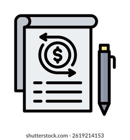 Elemento de Ícone do Demonstrativo Financeiro para Design