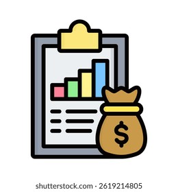 Elemento de Ícone do Demonstrativo Financeiro para Design