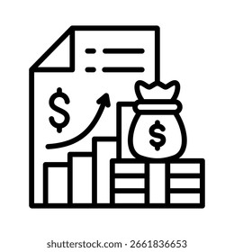 Financial Statement Icon Element for Design