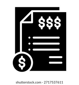 Financial Statement Icon Element For Design