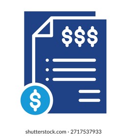 Financial Statement Icon Element For Design