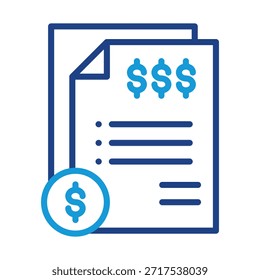 Financial Statement Icon Element For Design