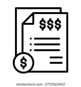 Financial Statement Icon Element For Design