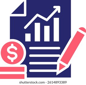 Financial Statement Icon Fill Vector Illustration