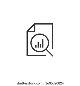 Financial statement icon in flat style. Result vector illustration on white isolated background. Report business concept.