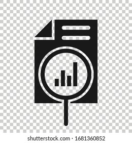 Financial statement icon in flat style. Result vector illustration on white isolated background. Report business concept.