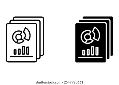 Financial statement icon in flat style. Document vector illustration on white isolated background. Report business concept.
