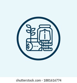 icono de estado financiero aislado en fondo blanco de la recaudación de impuestos. icono de estado financiero moderno y moderno símbolo de estado financiero para logotipo, web, app, 