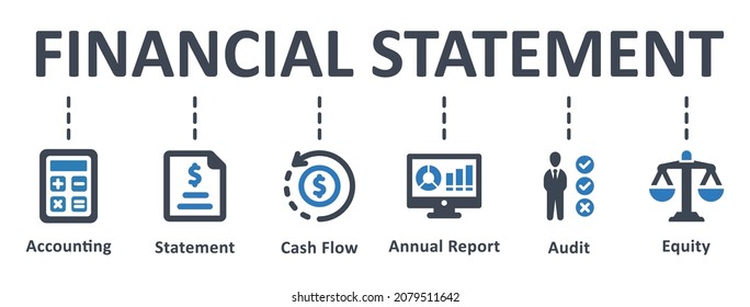 Financial Statement Icon - Vector Illustration . Statement, Balance Sheet, Audit, Accounting, Report, Income, Infographic, Template, Presentation, Concept, Banner, Pictogram, Icon Set, Icons .