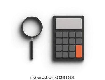 Financial statement, preparation of reports. Concept of financial report, digital accounting, audit and financial research, accounting report. 3D Vector illustration.