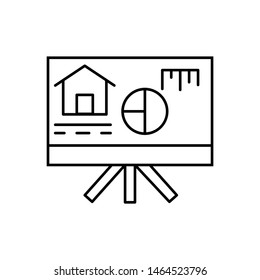 financial statement presentation icon. Element of business icon