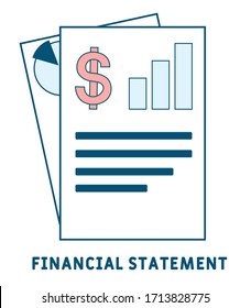 Financial Statement vector icon illustration. Creative sign from investment icons collection. flat Financial Statement icon for computer and mobile. Symbol, logo vector graphics.