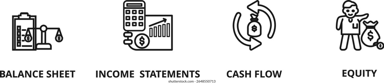 Financial Statement vector icon illustration concept