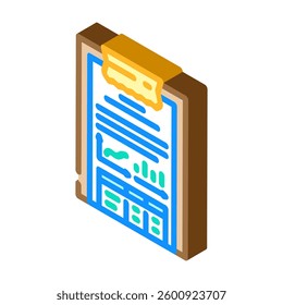 financial statements budget planning isometric icon vector. financial statements budget planning sign. isolated symbol illustration