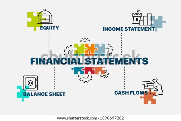 Financial Statements Concept Infographics Chart Keywords Stock Vector ...