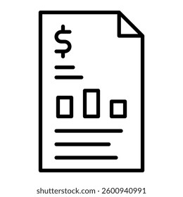 Financial statements icon with editable stroke. Bank statement icon with editable stroke. Icons about banking and finance with editable stroke