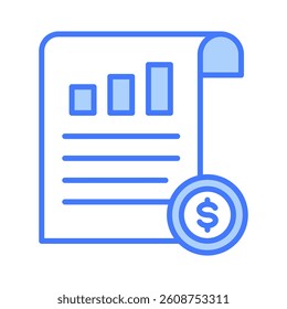Financial Statements Icon Element for Design