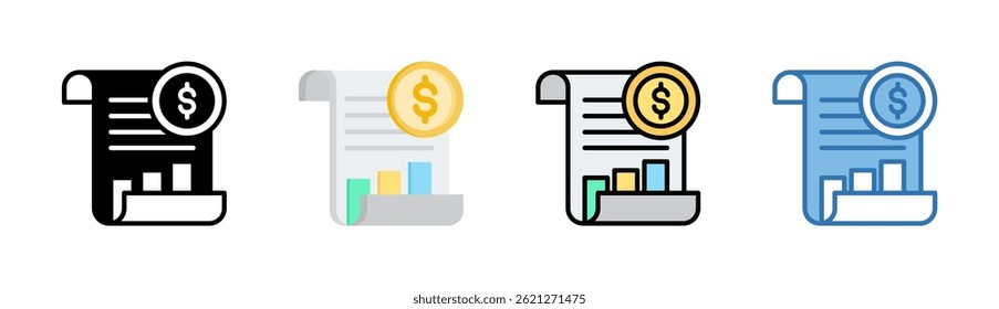 Elemento De Ícone De Demonstrativos Financeiros Para Design