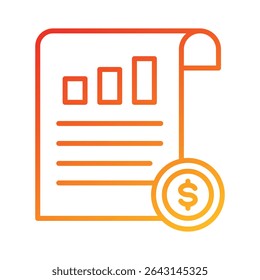 Financial Statements Icon Element for Design