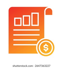 Financial Statements Icon Element for Design
