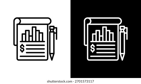 Demonstrativos Financeiros Com Design De Conjunto De Ícones
