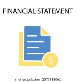 financial statements icon. vector.Editable stroke.linear style sign for use web design,logo.Symbol illustration.