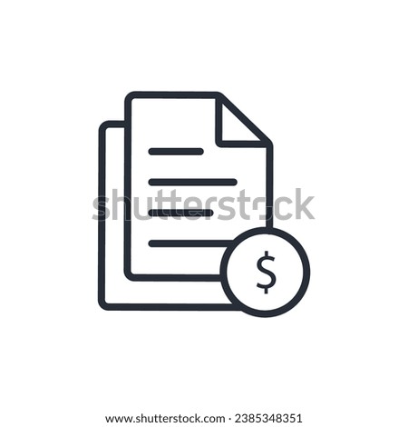 financial statements icon. vector.Editable stroke.linear style sign for use web design,logo.Symbol illustration.