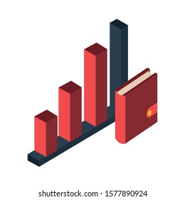 financial statistics bars graphic isolated icon vector illustration design