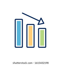 financial statistics bars infographic isolated icon vector illustration design